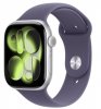 Apple Watch Series 11 GPS koperta 42 mm z aluminium w kolorze srebrnym, pasek sportowy w kolorze mlecznego fioletu - rozmiar S/M